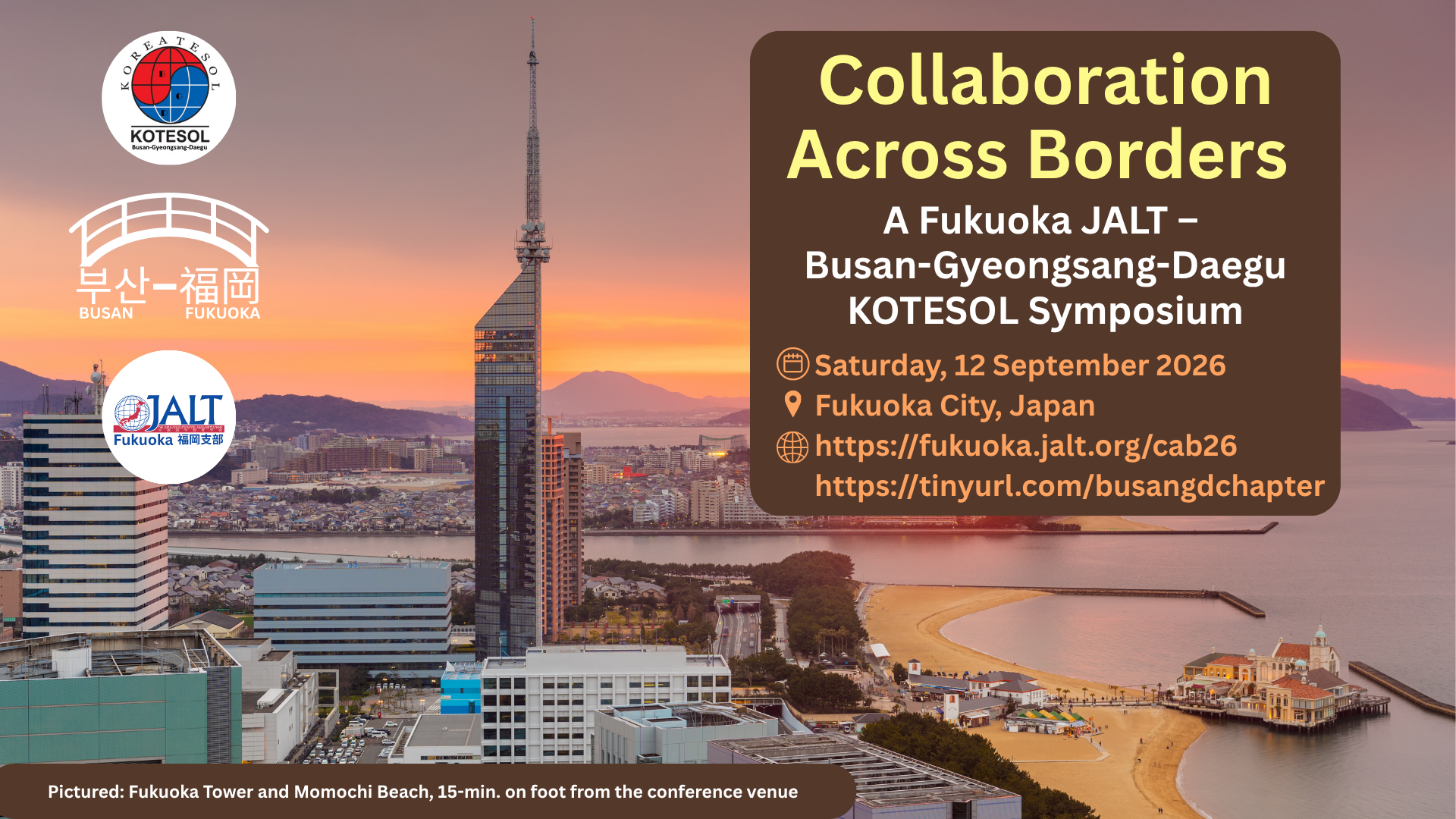 Collaboration Across Borders 2026: A Fukuoka JALT – Busan-Gyeongsang-Daegu KOTESOL Joint Symposium